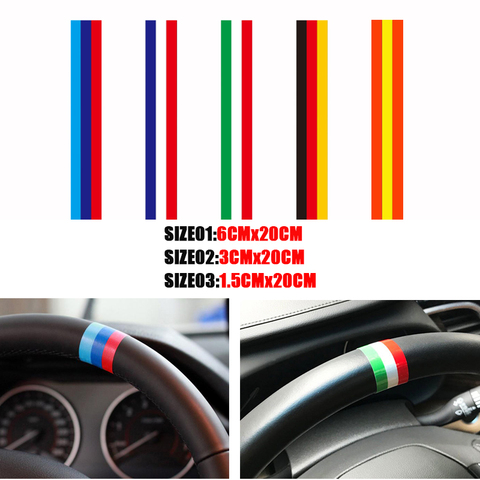 Pegatina de coche personalizada BMWColored, Alemania, Italia, Franch, España, adhesivo de bandera nacional, pegatinas para volante, rejilla ► Foto 1/6