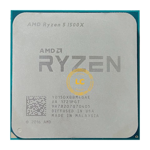 AMD-procesador de CPU Ryzen 5 1500X R5 1500X, 3,5 GHz, cuatro núcleos, ocho núcleos, L3 = 16M, 65W, enchufe YD150XBBM4GAE, AM4 ► Foto 1/2