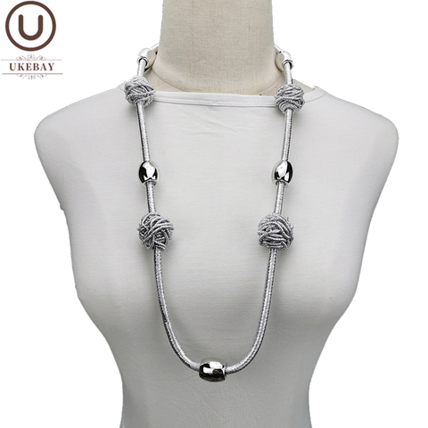 UKEBAY hechos a mano nuevos de lujo de la boda de la joyería accesorios de aleación colgante collares mujeres ropa cadenas cuerpo joyería collar ► Foto 1/6