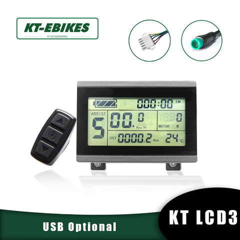 Pantalla led LCD3 para bicicleta eléctrica, Kit de conversión de bicicleta eléctrica, 24V, 36V, 48V, 72V, LCD3 ► Foto 1/6
