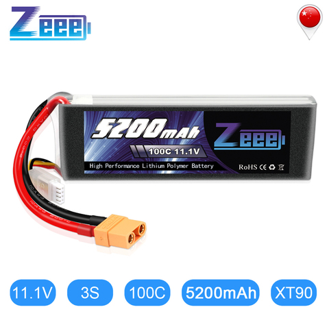 Zeee-batería Lipo con conector XT90, 5200mAh, 100C, 11,1 V, 3S, batería de grafeno LiPo para coche RC, Quadcopter, helicóptero, barco, avión ► Foto 1/6