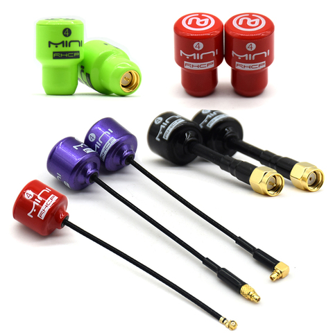 Mini RHCP 5,8G Lollipop 4 antena de alta ganancia 2.8Dbi FPV transmisor/receptor SMA/RP-SMA/MMCX/antena UFL para RC Dron de carreras con visión en primera persona ► Foto 1/6