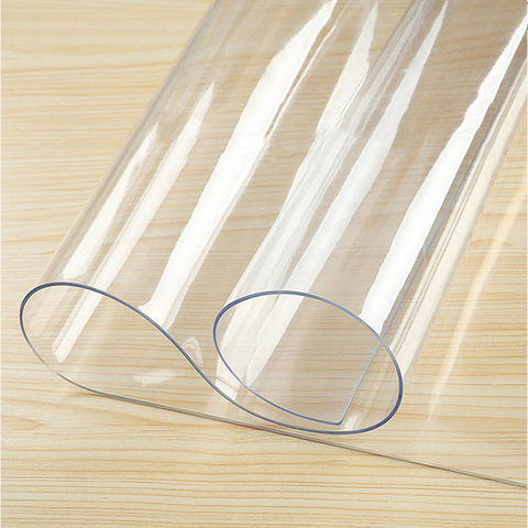 Alfombra de mesa de PVC transparente para silla de oficina, mesa de centro, de vidrio suave a prueba de arañazos, cubierta de mesa de pvc de 1,0mm ► Foto 1/6