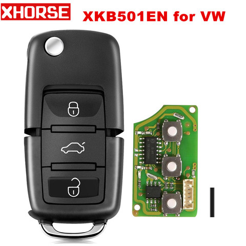 XHORSE XKB501EN-llave remota Universal con cable para Volkswagen B5, 3 botones para llave VVDI, versión en inglés ► Foto 1/6