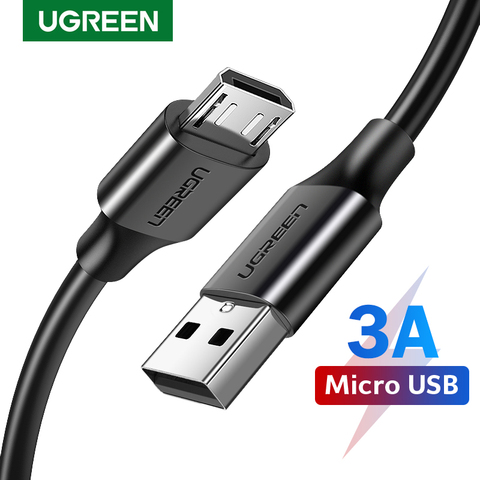 Ugreen-Cable Micro USB de carga rápida para móvil, Cable de carga rápida 3A para Samsung S7, Xiaomi, Redmi, HTC, LG, Android, Cable USB de datos ► Foto 1/6