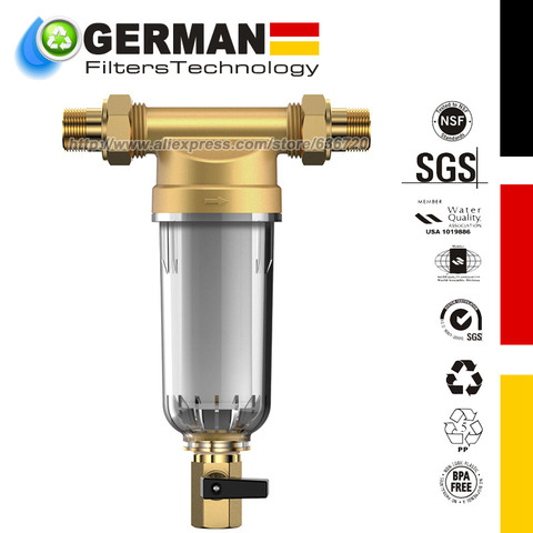 Diseñado por germany1/2 pulgadas puerto de cobre filtro hogar filtro de agua para toda la casa Tuberías purificador de agua central descalcificación ► Foto 1/6