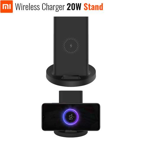 Original Xiaomi Vertical cargador inalámbrico 20W soporte Horizontal para mi 9 (20 W) mi X 2 S/3/S10 (10 W) Compatible con Qi múltiples seguro ► Foto 1/6