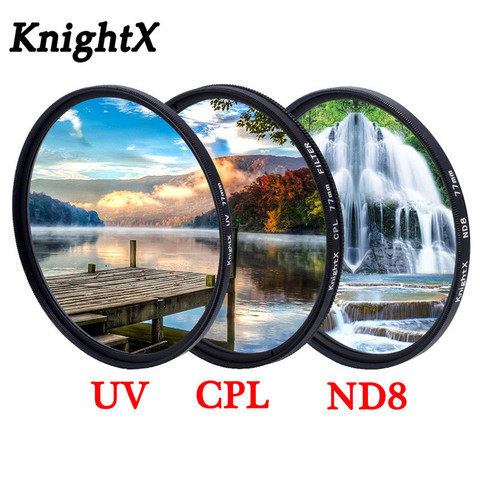 KnightX UV CPL ND Filtro de lentes variables Star para canon nikon foto 24-105 d5300 18-200 49mm 52mm 55mm 58mm 62mm 67mm 72mm 77mm ► Foto 1/4