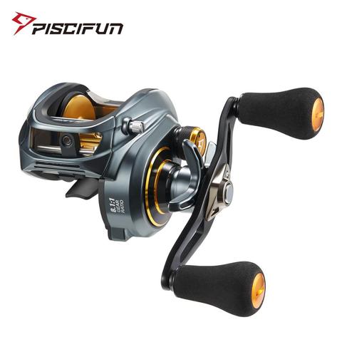 PISCIFUN-Carrete de pesca Alijoz 300 Baitcasting, accesorio de bajo perfil, rodamientos 8 + 1, marco de aluminio, con arrastre máximo de 15 kg, para agua dulce y salada ► Foto 1/6