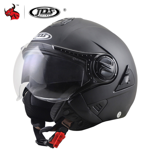 Casco de Moto NENKI de doble lente, Casco de motocicleta de cara abierta, para carreras, todoterreno, Capacete, negro ► Foto 1/6