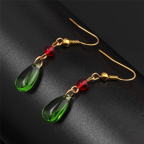 Pendientes de cristal elegantes para mujer, Hayao Miyazaki, pendientes de Castillo móvil de houl, cuentas Rojas, regalo de joyería de Navidad 2022 ► Foto 1/6