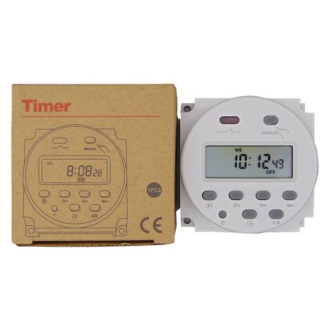 Temporizador 220V 110V 24V 12V CN101A Digital LCD temporizador programable relé interruptor de tiempo 16A CN101 ► Foto 1/6