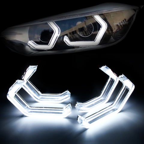 LED Ojos de Ángel anillos de Halo de luz de coche lámpara de Running DRL para BMW F10 F11 F12 F13 F30 F31 F32 F34 F18 F22 F80 F01 E60 E90 E81 E82 Z4 ► Foto 1/6