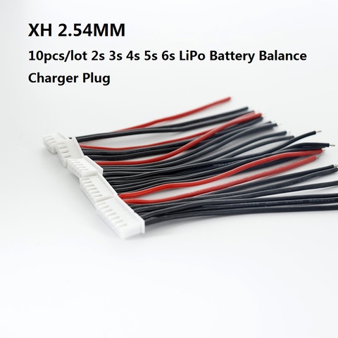 10 unids/lote 2s 3s 4s 5s 6s LiPo batería Balance cargador línea de enchufe/cable/conector 22AWG 100mm JST-XH2.54 equilibrador de cable para juguetes de RC ► Foto 1/6