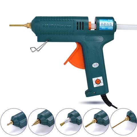 Pistola de Pegamento Caliente-Herramienta de reparación artesanal, herramienta de temperatura ajustable de 150W con 6 boquillas de cobre, joyería artesanal DIY ► Foto 1/6