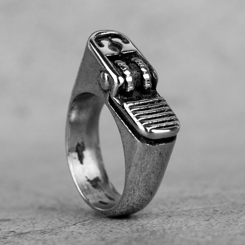 Anillos de acero inoxidable para hombre, encendedor de cigarrillos, Punk, Rock, Hip Hop, para motorista, joyas para un novio, regalo creativo, venta al por mayor ► Foto 1/6