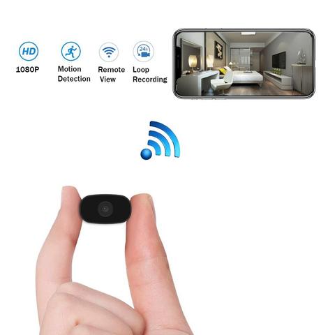 Minicámara de seguridad para el hogar PNZEO, 1080P, HD, inalámbrica, WiFi, vista remota, cámara pequeña ► Foto 1/6