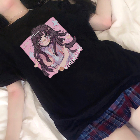 Mikan Tsumiki-Camiseta de dibujos animados de Anime Kawaii para chicas, ropa de calle japonesa Harajuku, Tops informales, Ulzzang Vintage, camiseta para mujer de verano ► Foto 1/6