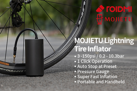 MOJIETU Lightning-inflador Digital portátil inteligente, detector de presión de neumáticos Tipo C, carga LED, bomba de aire eléctrica para bicicleta y motocicleta ► Foto 1/4