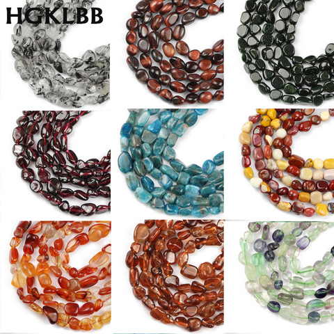 HGKLBB-Cuentas de cuarzo naturales irregulares amazonita, espaciador de piedra granate de 4-8mm, cuentas de ópalo para fabricación de joyería Diy, pulsera de 15 pulgadas ► Foto 1/6