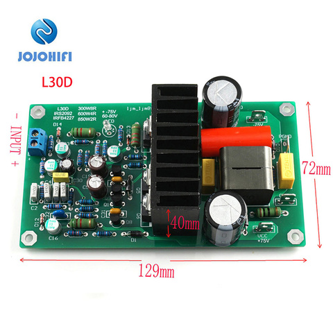 L30D Digital amplificador de Audio IRS2092S IRFB4227 300-850W Mono amplificadores de sonido tablero terminado LJM. ► Foto 1/5