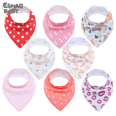 Baberos de Bandana para bebé Unisex, conjunto de 8 unidades de Baberos para babear y morder, algodón orgánico, suave y absorbente, hipoalergénicos ► Foto 1/6