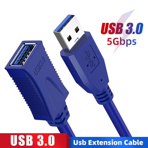 0,3 m/1m/1,5 m/1,8 m Cable USB 3,0 Cable de extensión de velocidad rápida macho a hembra Cable extensor de transferencia de sincronización de datos USB para ratón de cámara ► Foto 1/6