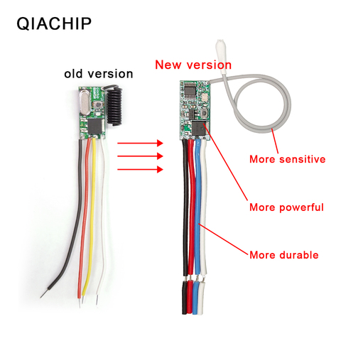 QIACHIP Universal inalámbrico 433 Mhz CC 3,6 V-24 V interruptor de Control remoto 433 Mhz 1 CH RF controlador de luz LED Kit DIY ► Foto 1/6