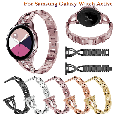 Pulsera de moda para Huami Amazfit GTR de 42mm para mujer, brazalete con diamantes de imitación para Samsung Galaxy Watch Active, 20mm ► Foto 1/6