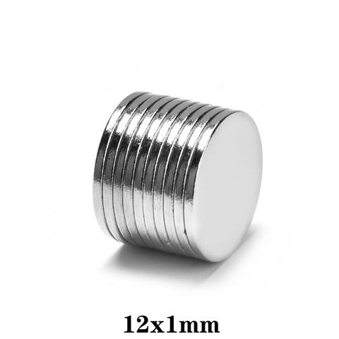 Imanes circulares finos de neodimio, 12x1mm, 12x1mm, imanes permanentes de neodimio 12x1mm, 20 ~ 500 Uds. ► Foto 1/6