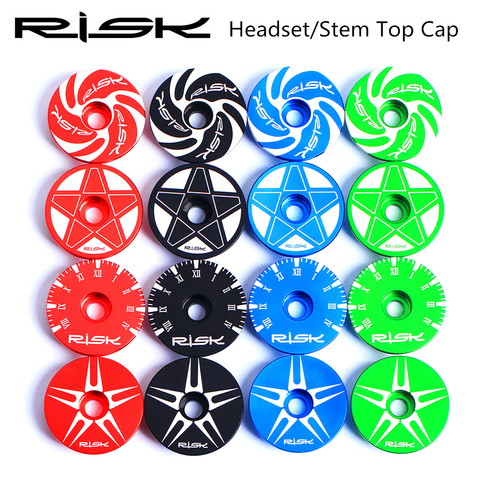 RISK-Tapa superior para vástago de bicicleta, cubierta de auriculares con perno aplicable a 28,6mm 1 1/8 