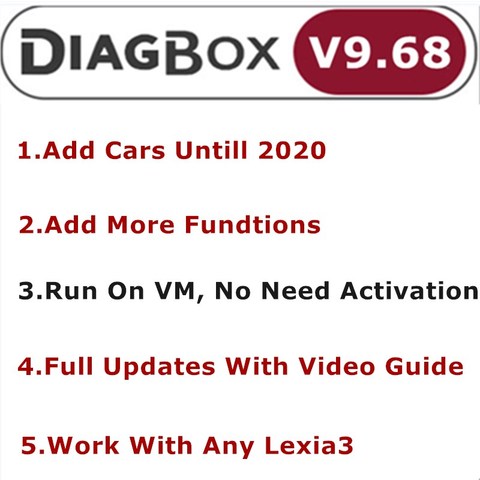 Diagbox-herramienta de diagnóstico de coche, accesorio V9.68 V8.55 V7.83, actualización completa para Lexia3 PP2000 Lexia-3 Diagbox 9,68 para Citroen/Peogeot, hasta 2022 ► Foto 1/6