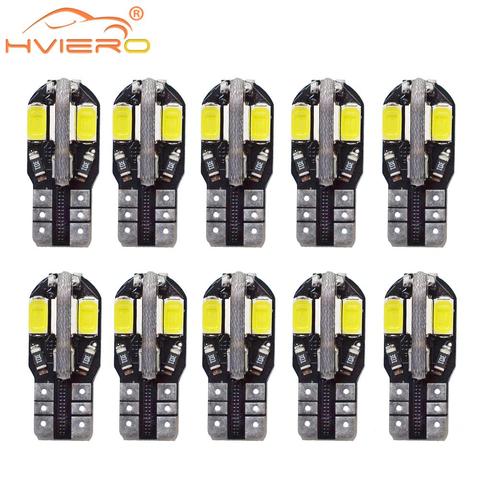 10X T10 W5W Auto coche Led Interior 8Led Canbus blanco rojo de señal de vuelta de luz de placa de licencia maletero lámpara cúpula lectura bombilla Led de cuña ► Foto 1/6