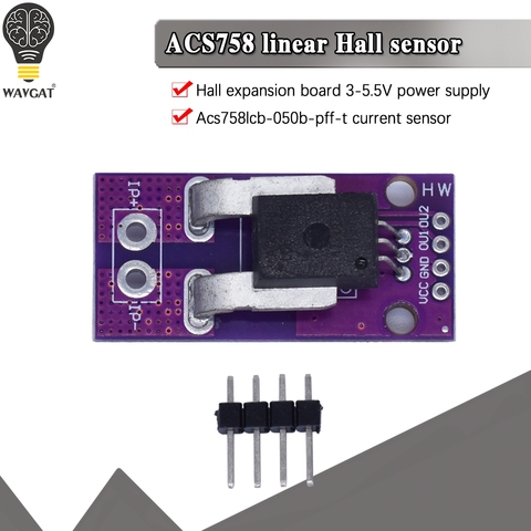 WAVGAT oficial ACS758LCB ACS758LCB-050B-PFF-T Módulo de corriente de Sensor Hall nuevo Kit de bricolaje Módulo de placa PCB electrónica ► Foto 1/6