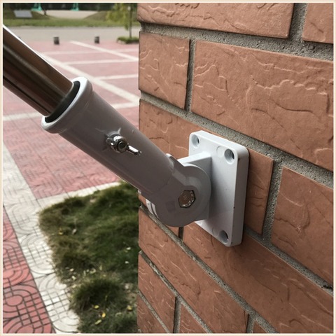 Mástil de pared de plástico, soporte de poste para bandera, soporte de ASTA para banderas, Base práctica de calcetín de viento de diámetro ► Foto 1/6