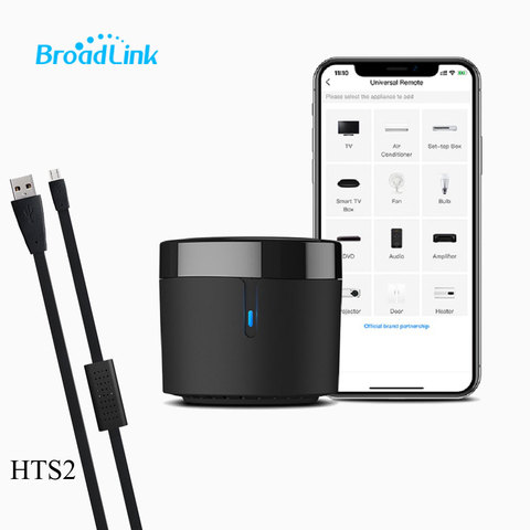 Broadlink-controlador remoto RM4mini/RM4C MIN WiFi IR para aire acondicionado, TV, decodificador de temperatura, Sensor de humedad, HTS2, Alexa ► Foto 1/6