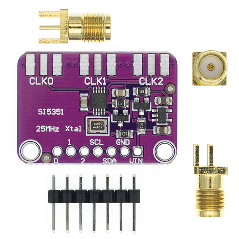 1 pieza CC 3 V-5 V Si5351A Si5351 I2C generador de reloj Placa de lanzamiento módulo generador de señal reloj 8 KHz-160 MHz para Arduino ► Foto 1/6