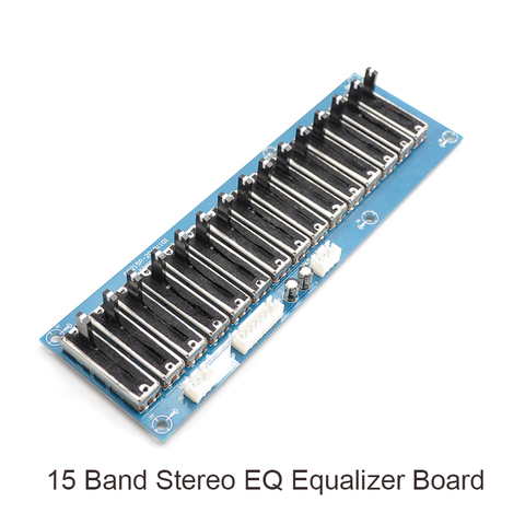 Tablero ecualizador EQ estéreo de 15 bandas, preamplificador de 2,0 canales, preamplificador de tono ajustable, preamplificador de modulo ► Foto 1/3