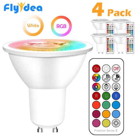 Foco de lámpara LED de Color GU10 para interiores, señal de neón, cinta RGB con controlador de luces, iluminación COB 220V, Bombilla inteligente regulable ► Foto 1/6