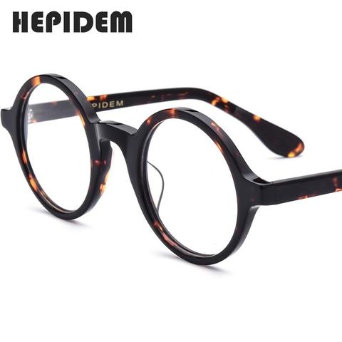 Acetato de gafas marco óptico de los Hombres Nuevo Retro Vintage ojo redondo gafas mujer gafas hombre mujer óptico Nerd gafas Zolman ► Foto 1/6