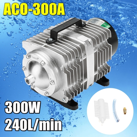 Bomba de aire HAILEA 300W ACO-300A AC 220V compresor de aire bomba electromagnética de acuario oxígeno acuario peces estanque compresor ► Foto 1/6