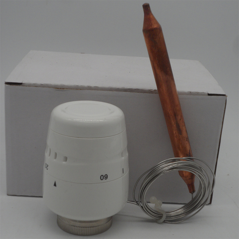 Sensor de temperatura remoto M30 x 1,5mm, 20-60 grados, cabezal controlador, actuador para válvula de radiador, calefacción de suelo, intercambiador de calor ► Foto 1/4