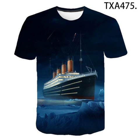 Camiseta con estampado 3D Titanic para hombre, mujer y niño, camiseta de manga corta de amor, TV Titanic, moda Harajuku, Tops geniales para niño y niña ► Foto 1/6