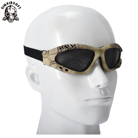 SINAIRSOFT-gafas de sol militares para exteriores, lentes de sol tácticas con ojos resistentes, deportivas, de malla metálica, para tiro ► Foto 1/6