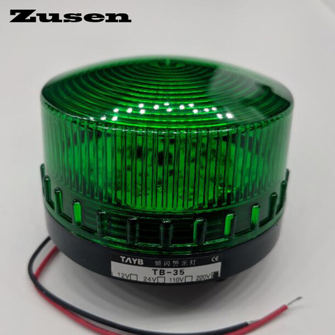 Zusen TB35-lámpara led pequeña de seguridad, luz de señal de advertencia estroboscópica, verde, rojo y amarillo, 220V ► Foto 1/3