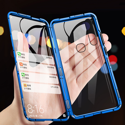 Funda magnética de protección completa para VIVO Y90, Y91, Y91C, Y91i, funda de vidrio templado frontal y trasero para VIVO Y93 Lite, Y95, 360 ► Foto 1/6