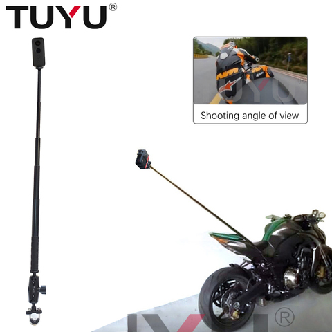 TUYU Cámara de Acción para motocicleta soporte de manillar para GoPro DJI Insta360 One R Cámara ajustable Invisible con palo de Selfie accesorio ► Foto 1/6