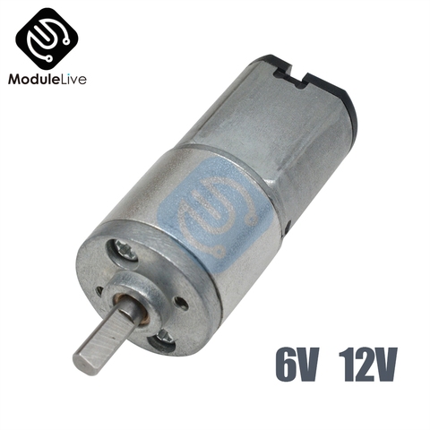 Motor de engranaje de microvelocidad, engranaje de reducción con rueda de caja de engranajes de Metal Diy 16GA-030 DC 6V 12V 30 60 100 150 200 300 RPM ► Foto 1/6