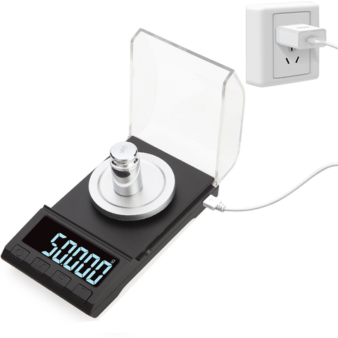 Báscula electrónica de precisión 0.001g, 100g/50g/20g, joyería de pesaje Digital, báscula de diamante, báscula portátil de laboratorio ► Foto 1/6