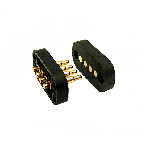 1 par de conector pin Pogo 4 pin 4,5mm paso a través de los agujeros de montaje en PCB hembra de carga de energía ► Foto 1/4